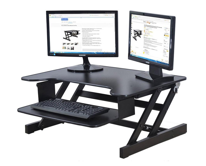 Rocelco ADR Sit To Stand Adjustable Desk Riser